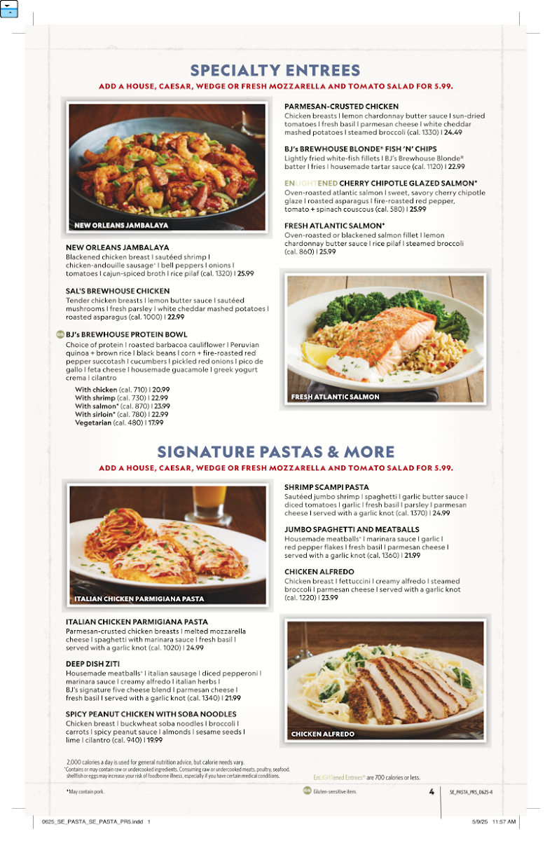 BJ's Restaurant & Brewhouse Menu - Image 4